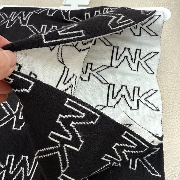 NWT MICHAEL KORS LOGO HAT GLOVE SET BLACK OFF WHITE - Picture 3 of 4